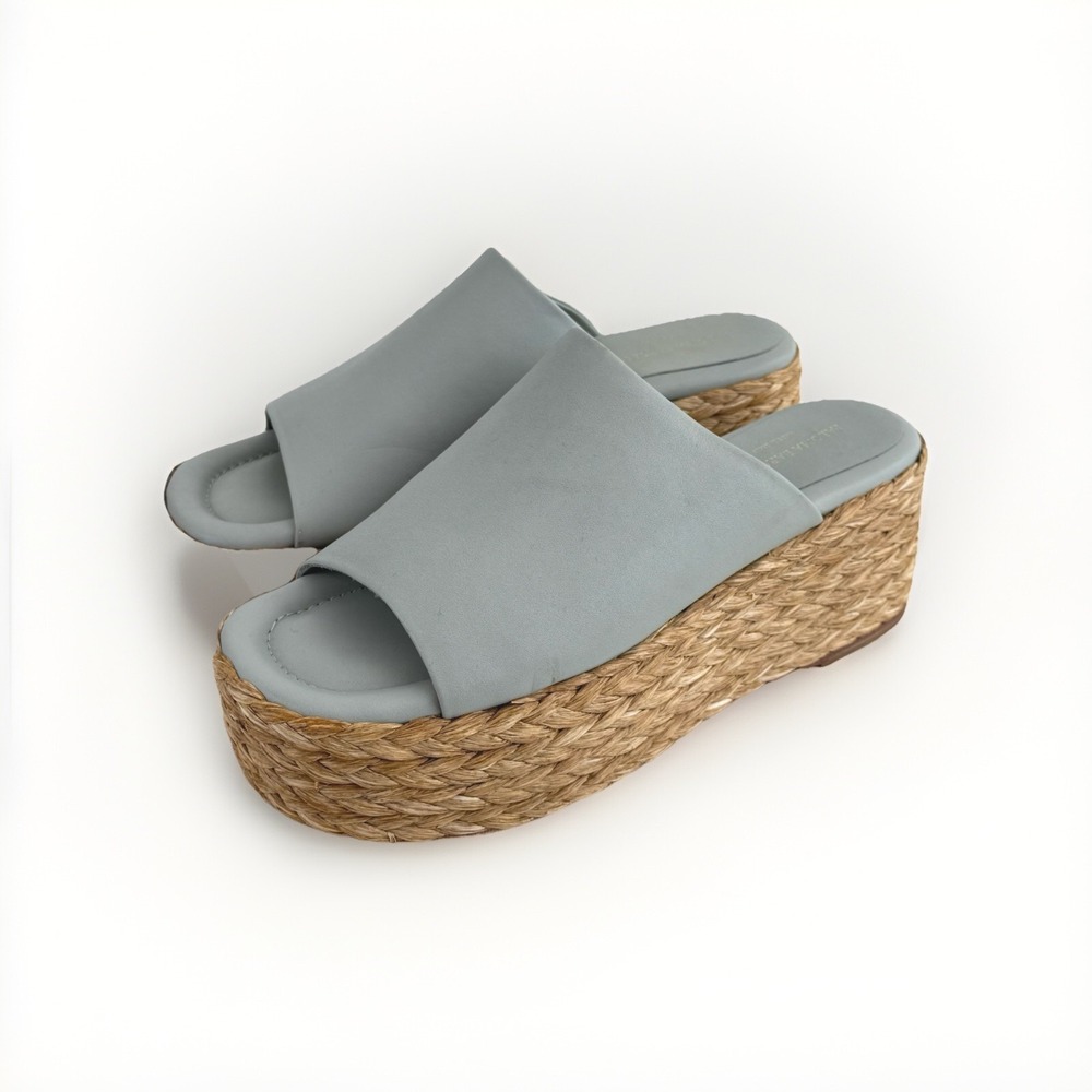 Paloma Barcelò Aryn Sandal Open Toe Wedge in Napasilk Jadite Size 40 US 9.5 - Picture 2 of 10